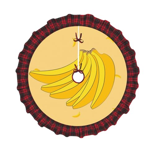 Weihnachtsbaumdecke mit Gitterkanten, Cartoon-Bananenmotiv, 121,9 cm, perfekt für Innen- und Außenbereich, Weihnachts- und Neujahrspartys Weihnachtsbaumdecke mit Gitterkanten, Cartoon-Bananenmotiv, 121,9 cm, perfekt für Innen- und Außenbereich, Weihnachts- und Neujahrspartys von SamLng