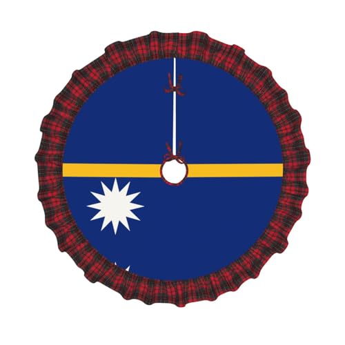 Weihnachtsbaumröcke, 121,9 cm, Flagge von Nauru, Retro-Dekorationen für Zuhause und Büro, Gitterornamente für Weihnachts- und Neujahrspartys Weihnachtsbaumröcke, 121,9 cm, Flagge von Nauru, Retro-Dekorationen für Zuhause und Büro, Gitterornamente für Weihnachts- und Neujahrspartys von SamLng