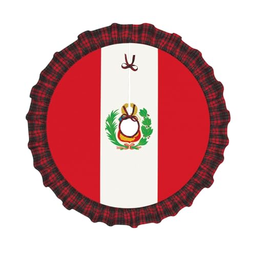 Weihnachtsbaumröcke, 121,9 cm, Flagge von Peru, Retro-Dekorationen für Zuhause und Büro, Gitterornamente für Weihnachten und Neujahrspartys Weihnachtsbaumröcke, 121,9 cm, Flagge von Peru, Retro-Dekorationen für Zuhause und Büro, Gitterornamente für Weihnachten und Neujahrspartys von SamLng