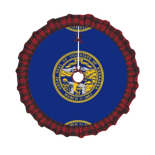 Weihnachtsbaumröcke, 121,9 cm, Nebraska-Flagge, Retro-Dekorationen für Zuhause und Büro, Gitter-Ornamente für Weihnachts- und Neujahrspartys Weihnachtsbaumröcke, 121,9 cm, Nebraska-Flagge, Retro-Dekorationen für Zuhause und Büro, Gitter-Ornamente für Weihnachts- und Neujahrspartys von SamLng