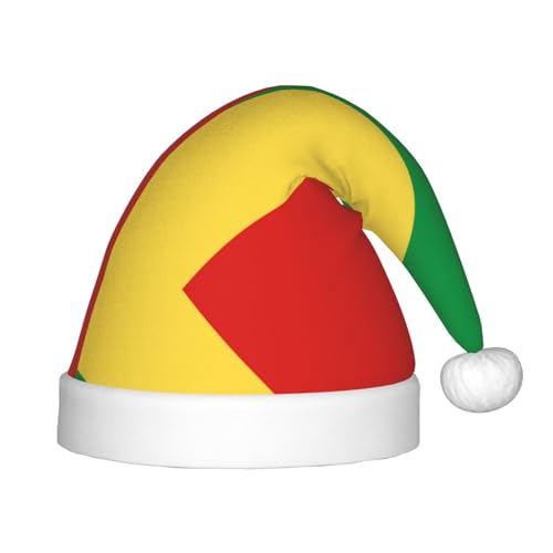 Weihnachtsmütze der Republik Kongo, klassische Weihnachtsmann- und Neujahrsparty-Kopfbedeckung, perfekt für Feiertage, Halloween von SamLng