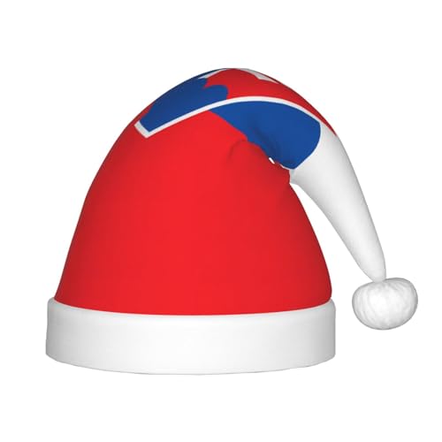 Weihnachtsmütze mit Flagge der Slowakei, klassische Weihnachtsmann- und Neujahrsparty-Kopfbedeckung, perfekt für Feiertage, Halloween von SamLng