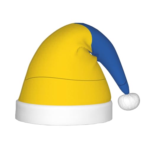 Weihnachtsmütze mit Flagge der Ukraine, klassische Weihnachtsmann- und Neujahrsparty-Kopfbedeckung, perfekt für Feiertage, Halloween von SamLng