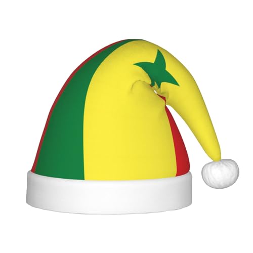 Weihnachtsmütze mit Flagge des Senegals, klassische Weihnachtsmann- und Neujahrsparty-Kopfbedeckung, perfekt für Feiertage, Halloween von SamLng