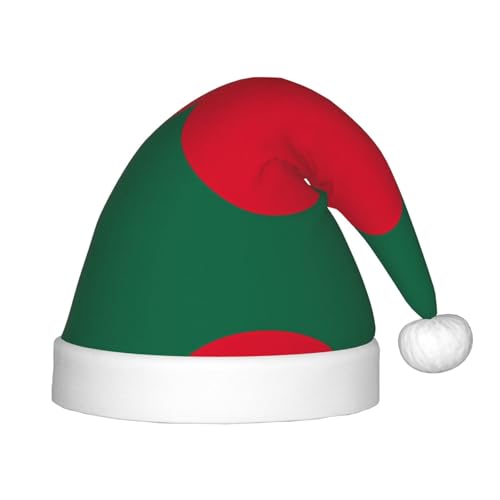 Weihnachtsmütze mit Flagge von Bangladesch – klassische Weihnachtsmann- und Neujahrsparty-Kopfbedeckung – perfekt für Feiertage, Halloween von SamLng