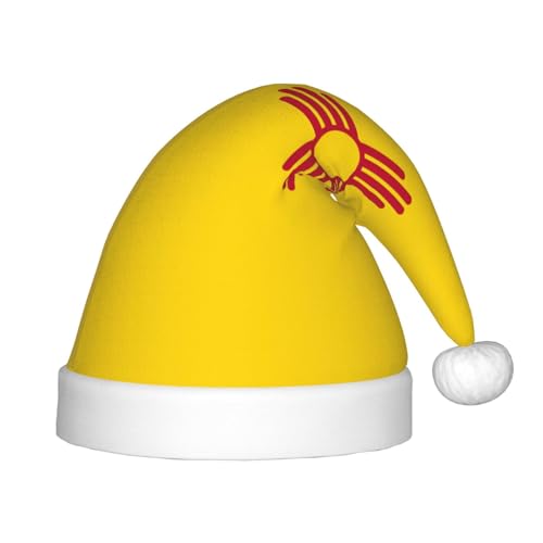 Weihnachtsmütze mit Flagge von New Mexiko, klassische Weihnachtsmann- und Neujahrsparty-Kopfbedeckung, perfekt für Feiertage, Halloween von SamLng