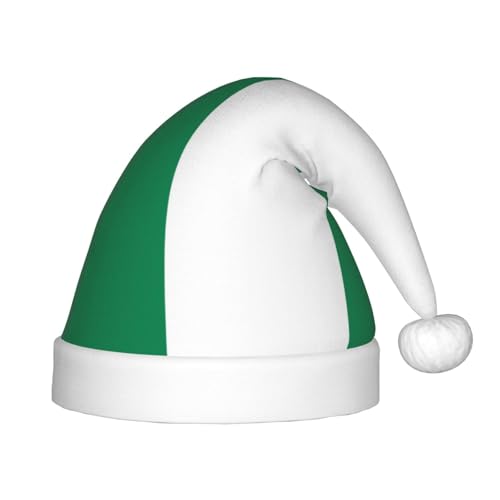 Weihnachtsmütze mit Flagge von Nigeria, klassische Weihnachtsmann- und Neujahrsparty-Kopfbedeckung, perfekt für Feiertage, Halloween von SamLng