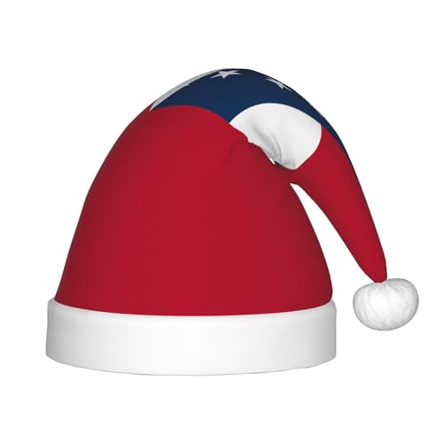Weihnachtsmütze mit Georgia-Flagge, klassische Weihnachtsmann- und Neujahrsparty-Kopfbedeckung, perfekt für Feiertage, Halloween von SamLng
