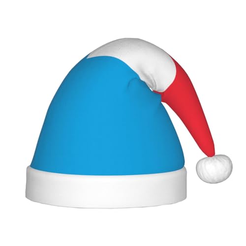 Weihnachtsmütze mit Luxemburger Flagge, klassische Weihnachtsmann- und Neujahrsparty-Kopfbedeckung, perfekt für Feiertage, Halloween von SamLng