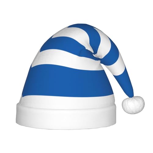 Weihnachtsmütze mit griechischer Flagge, klassische Weihnachtsmann- und Neujahrsparty-Kopfbedeckung, perfekt für Feiertage, Halloween von SamLng