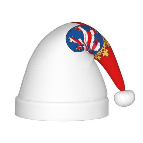 Weihnachtsmütze mit hessischer Flagge – klassische Weihnachtsmann- und Neujahrsparty-Kopfbedeckung – perfekt für Feiertage, Halloween von SamLng