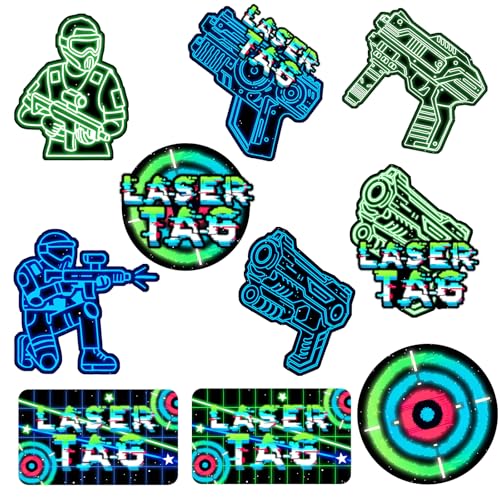 Laser Tag Party Dekorationen - Neon Laser Tag Cutout für Kinder Laser Tag Geburtstag und Baby Shower Tischdekoration Laser Tag Party Dekorationen - Neon Laser Tag Cutout für Kinder Laser Tag Geburtstag und Baby Shower Tischdekoration von SamPartyShop