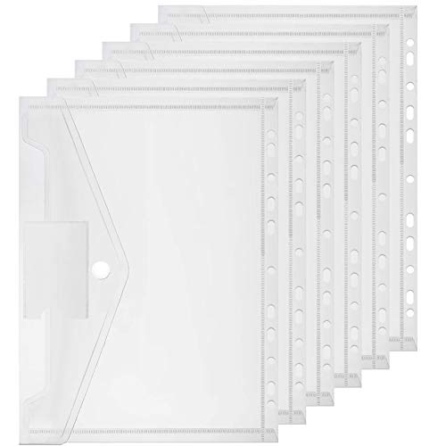 Dokumententasche A4, Samione 20 Stück A4 Sichttasche Transparent Flexible Ordner für Dokument Organisieren mit Lochrand Klettverschluss und Etikettentasche Dokumententasche A4, Samione 20 Stück A4 Sichttasche Transparent Flexible Ordner für Dokument Organisieren mit Lochrand Klettverschluss und Etikettentasche von Samione