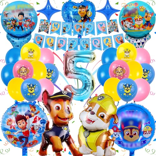 Paw Hundehelden Geburtstag Deko für 5 Jahre – 31 Stück 3D Cartoon Folienballons, Latexballons, Banner, Umweltfreundlich, lichtecht, Partyzubehör für Kindergeburtstag, Einfach Aufzublasen Paw Hundehelden Geburtstag Deko für 5 Jahre – 31 Stück 3D Cartoon Folienballons, Latexballons, Banner, Umweltfreundlich, lichtecht, Partyzubehör für Kindergeburtstag, Einfach Aufzublasen von Sammelalbum