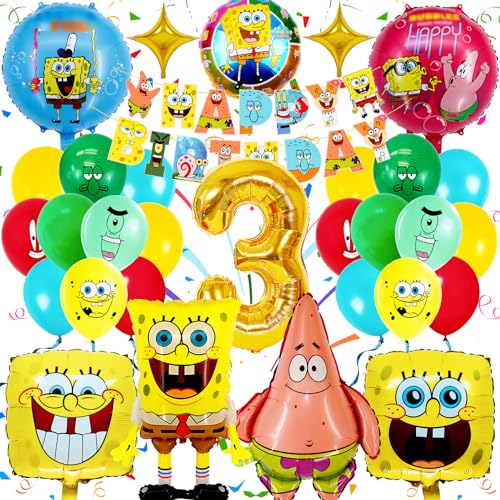 Sammelalbum Geburtstagsdekoration, Spongebob, 31 Stück, Spongebob-Party-Dekoration, exquisiter Geburtstagsballon für Kinder, Spongebob, Geburtstagsbanner Sammelalbum Geburtstagsdekoration, Spongebob, 31 Stück, Spongebob-Party-Dekoration, exquisiter Geburtstagsballon für Kinder, Spongebob, Geburtstagsbanner von Sammelalbum