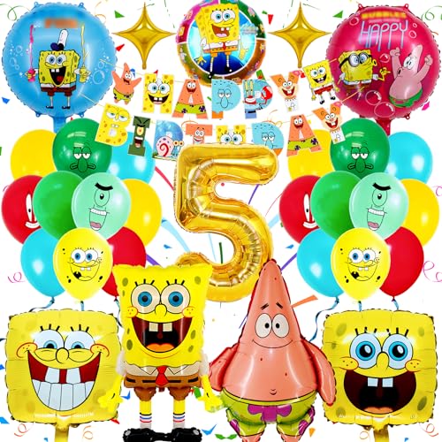Sammelalbum SpongeBo Geburtstag Deko 5 Jahre, 31 Stück SpongeBo Party Deko, Exquisite SpongeBo Geburtstag Ballon, Kinder Geburtstag Luftballons Zubehör, mit 3D Folienballon Girlanden Sammelalbum SpongeBo Geburtstag Deko 5 Jahre, 31 Stück SpongeBo Party Deko, Exquisite SpongeBo Geburtstag Ballon, Kinder Geburtstag Luftballons Zubehör, mit 3D Folienballon Girlanden von Sammelalbum