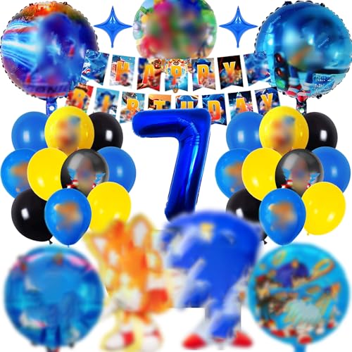Soni Geburtstagsdeko 7 Jahre, Sammelalbum 31 Stück Soni Ballons Geburtstag Set, Luftballons Kindergeburtstag Deko, Ballon Party Dekoration mit 3D Folienballon Girlanden für Junge und Mädchen Soni Geburtstagsdeko 7 Jahre, Sammelalbum 31 Stück Soni Ballons Geburtstag Set, Luftballons Kindergeburtstag Deko, Ballon Party Dekoration mit 3D Folienballon Girlanden für Junge und Mädchen von Sammelalbum