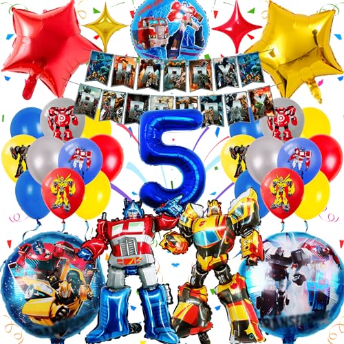Transforme Geburtstag Deko 5 Jahre, Sammelalbum 35 Stück Transforme Theme Party Luftballons Dekoration, Transforme Ballons Kindergeburtstag, Party Dekoration Ballons mit 3D Folienballon Girlanden Transforme Geburtstag Deko 5 Jahre, Sammelalbum 35 Stück Transforme Theme Party Luftballons Dekoration, Transforme Ballons Kindergeburtstag, Party Dekoration Ballons mit 3D Folienballon Girlanden von Sammelalbum