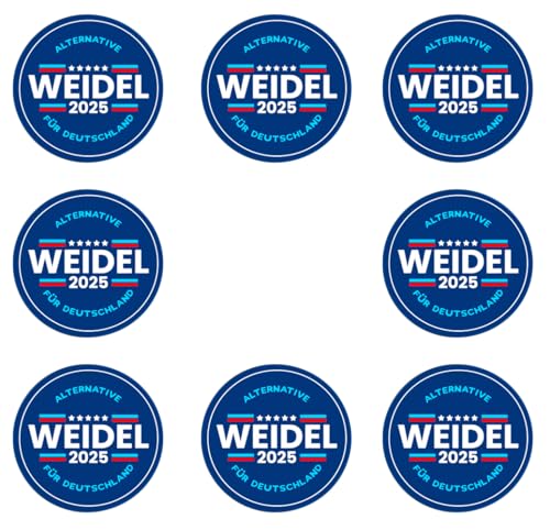 24 Stück Aufkleber 4cm rund Weidel 2025-Alternative für Deutschland Neuwahlen AfD Sticker Sparpack gut haftend Aktiv werden 5 cm von Sammys Shirt Store
