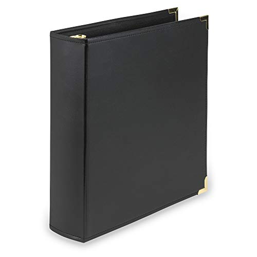 Samsill 15160 Classic Collection Executive Präsentations-Ringbuch, 5,1 cm, Messing, rund, Schwarz von Samsill