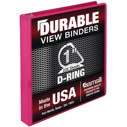 Samsill Durable 2,5 cm Ordner, hergestellt in den USA, D-Ringbuch, anpassbarer Klarsichtdeckel, Drachenfrucht, hält 225 Seiten Samsill Durable 2,5 cm Ordner, hergestellt in den USA, D-Ringbuch, anpassbarer Klarsichtdeckel, Drachenfrucht, hält 225 Seiten von Samsill