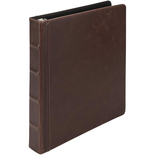 Samsill Vintage Hardcover Buchbinder/Professioneller Ordner/Planer Ordner/Zoll 3-Ringbuch/Dunkelbraun (kein Reißverschluss, Briefgröße) von Samsill