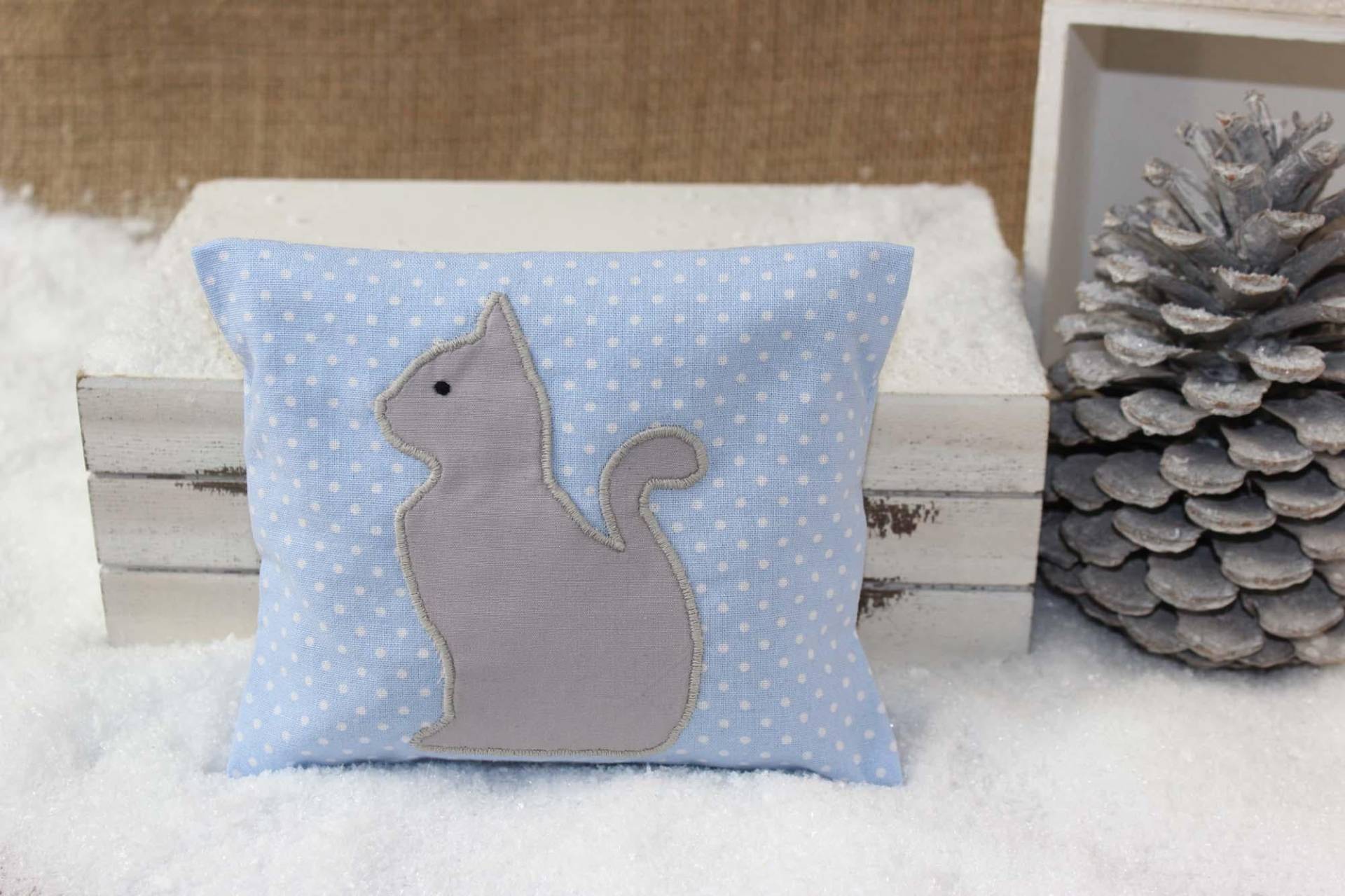 Dinkelkissen, Katze, Hellblau, Klein, Für Babies Und Kinder, Körnerkissen, Wärmekissen, Handwärmer Dinkelkissen, Katze, Hellblau, Klein, Für Babies Und Kinder, Körnerkissen, Wärmekissen, Handwärmer von SamsitaDesign
