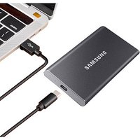 SAMSUNG Portable T7 1 TB externe SSD-Festplatte grau von Samsung