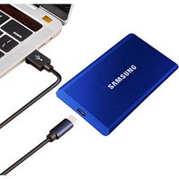 SAMSUNG Portable T7 2 TB externe SSD-Festplatte blau von Samsung