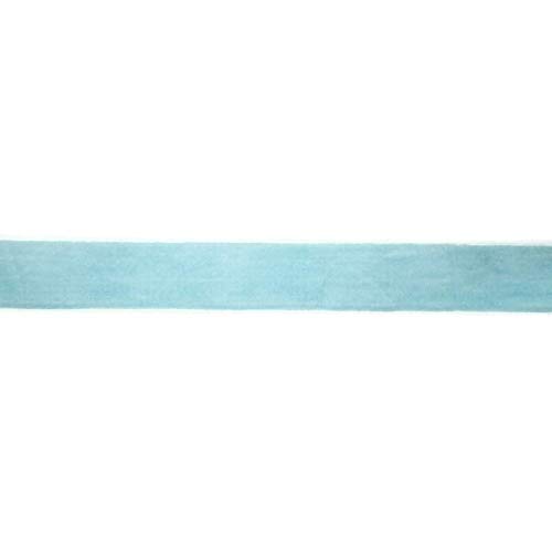 Samtband, 25mm breit, 10 Meter lang/Farbe: 12 - hellblau von Samtband