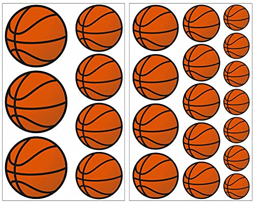 Samunshi® 23x Wandtattoo Basketball Set Wandbilder Kinderzimmer Deko Junge Wandtattoo Kinderzimmer Mädchen Wandsticker Kinderzimmer 2x 21x34cm von Samunshi