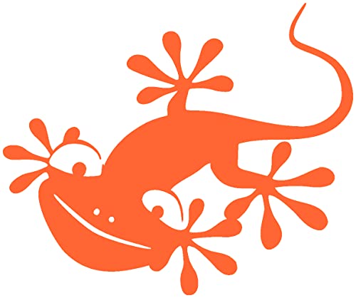 Samunshi® Comic Gecko Aufkleber Sticker 25 x 21cm orange von Samunshi