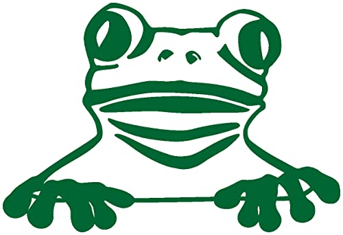Samunshi® Frosch Aufkleber 'Freddy' Froschaufkleber Sticker 15 x 10,2cm grasgrün von Samunshi