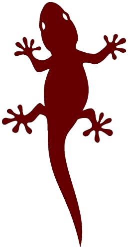 Samunshi® Gecko Aufkleber Gecko Sticker 2,4 x 4cm burgundy von Samunshi