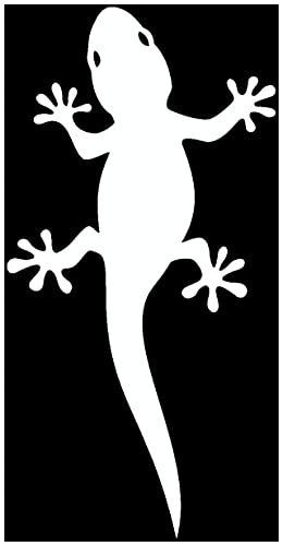 Samunshi® Gecko Aufkleber Gecko Sticker 4,7 x 8cm weiß von Samunshi