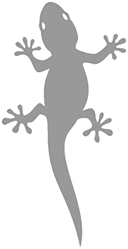 Samunshi® Gecko Aufkleber Gecko Sticker 5,3 x 9cm grau von Samunshi