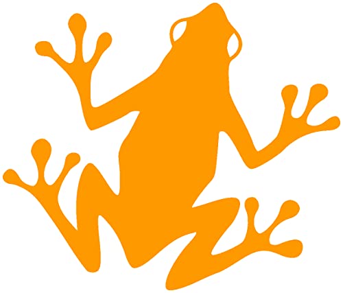 Samunshi® Laubfrosch Aufkleber Froschaufkleber Sticker 30 x 26cm goldgelb von Samunshi