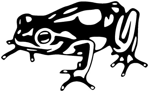Samunshi® Pfeilgiftfrosch Aufkleber 'Charly' Froschaufkleber Sticker 10 x 6cm schwarz von Samunshi