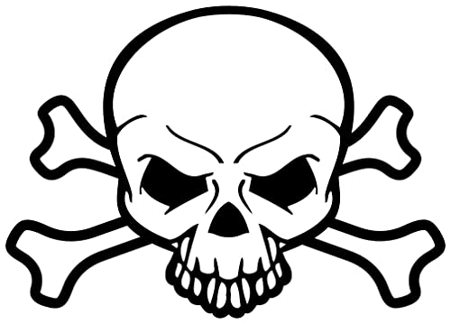 Samunshi® Piraten Totenkopf Aufkleber Skull Sticker Knochen - 50x35cm von Samunshi