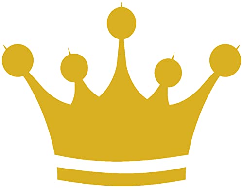 Samunshi® Wandtattoo Krone Wandsticker Crown König 20 x 15,2cm goldmetalleffekt von Samunshi