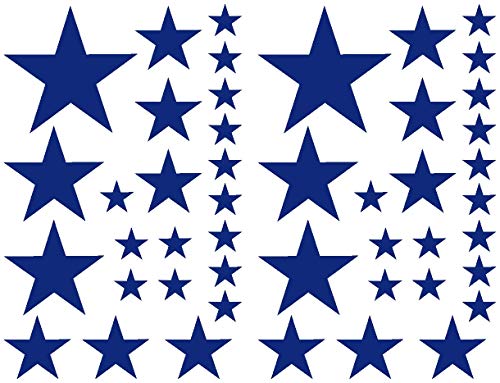Samunshi® Wandtattoo Sterne Set 'gefüllt' 28x2,5cm12x5cm4x7,5cm2x10cm königsblau von Samunshi