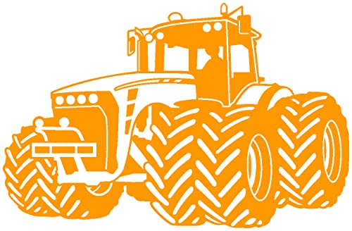 Samunshi® Wandtattoo Trecker Traktor Kinderzimmer Spielzimmer 60 x 38cm goldgelb von Samunshi