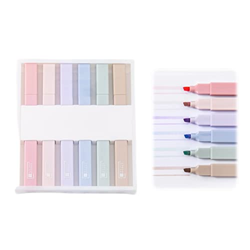 SanCiYu 6 Farben Pastell-Textmarker-Set, Textmarker-Marker-Stifte mit weicher Spitze, Kawaii, süße Meißelspitze, Bibel-Zeichenstift für Schüler, Schule, Bürobedarf, ästhetische Schreibwaren SanCiYu 6 Farben Pastell-Textmarker-Set, Textmarker-Marker-Stifte mit weicher Spitze, Kawaii, süße Meißelspitze, Bibel-Zeichenstift für Schüler, Schule, Bürobedarf, ästhetische Schreibwaren von SanCiYu
