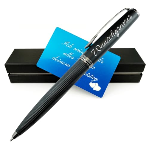 SanJuve Personalisierter Kugelschreiber mit Gravur inklusive Geschenkbox und Grußkarte von SanJuve