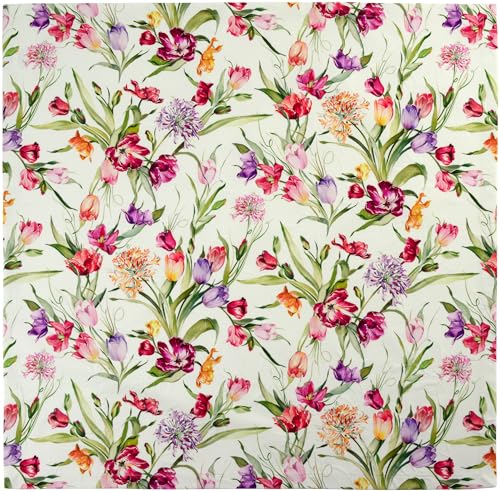 Sander Tischdecke, Mitteldecke, Tischläufer - Tulya Floral Bedruckt Tulpen - Tischdecke - 85 x 85cm Sander Tischdecke, Mitteldecke, Tischläufer - Tulya Floral Bedruckt Tulpen - Tischdecke - 85 x 85cm von Sander