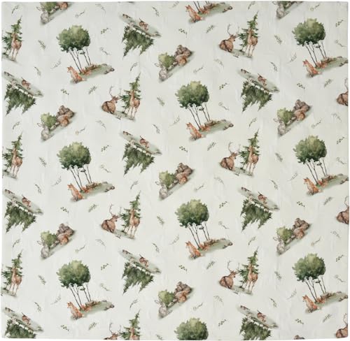 Sander Tischdecke, Mitteldecke, Wildlife - Waldtiere, Matelasse, 100% Baumwolle 85 x 85cm von Sander