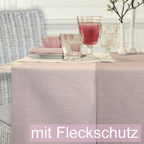 Sander Tischdecke LOFT Fb 05 rosa mit FLECKSCHUTZAUSRÜSTUNG Größe wählbar (135x220) von Sander