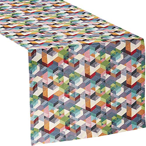 Sander Tischläufer"Cubes" bunt Größe 50x140 cm von Sander