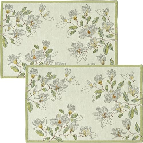 Sander Tischset Maggy 2er-Pack Gobelin hellgrün Größe 32x48 cm von Sander