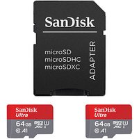 2 SanDisk Speicherkarten microSDXC Ultra 64 GB von Sandisk